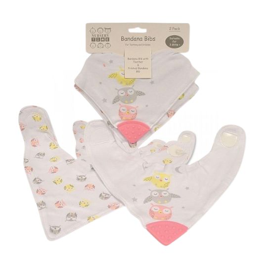 Bandana Baby Bibs with a Silicone Teether
