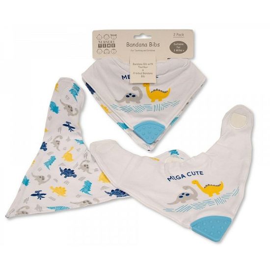 Bandana Baby Bibs with a Silicone Teether