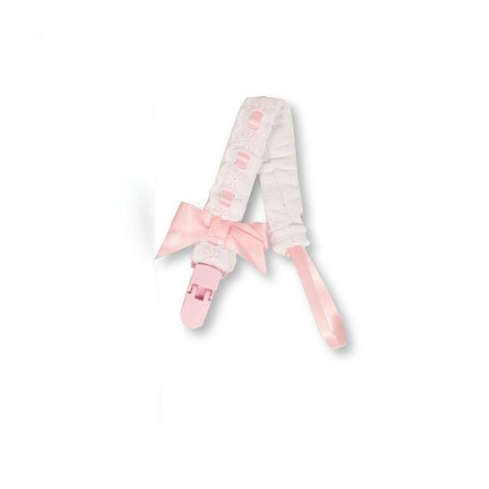 Baby Pink Woven Ribbon Bow Dummy Clips