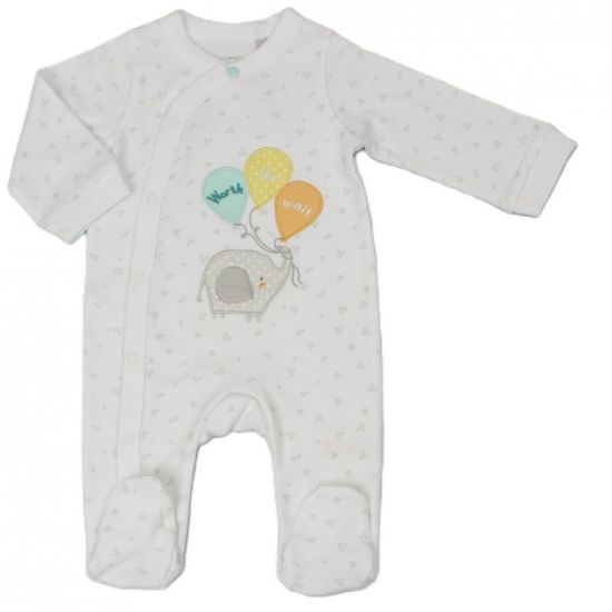 All In One Elephant “Worth The Wait” Sleepsuit NB-3M
