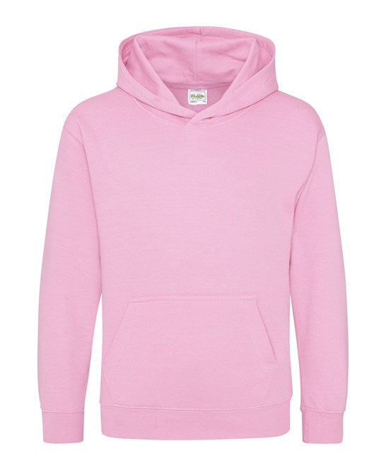 Kids Hoodie Embroidered with Pink Tractor