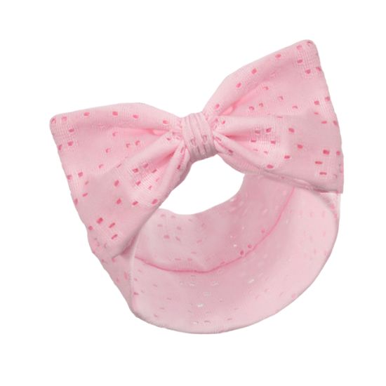 Babies Pink Perforated Headband Bow